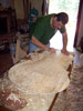 Maple sawmill work (Lavorazione in segheria di un acero campestre)